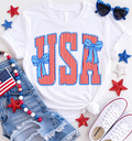 🇺🇸 Sweet Land of Liberty USA Bow Tee 🎀