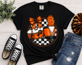 Orange & Black Checkered Band Drum & Shako Graphic Tee