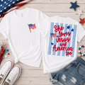 She Loves Jesus & America Too Tee