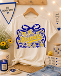 Custom Mascot Floral Bow Spirit Tee