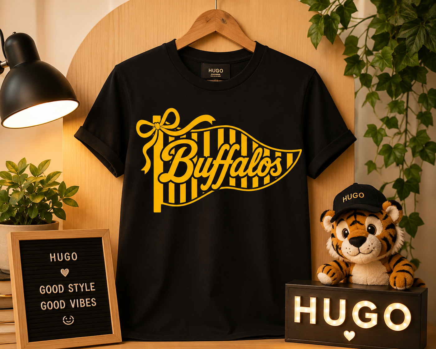Hugo Buffalos Vintage Pennant Tee