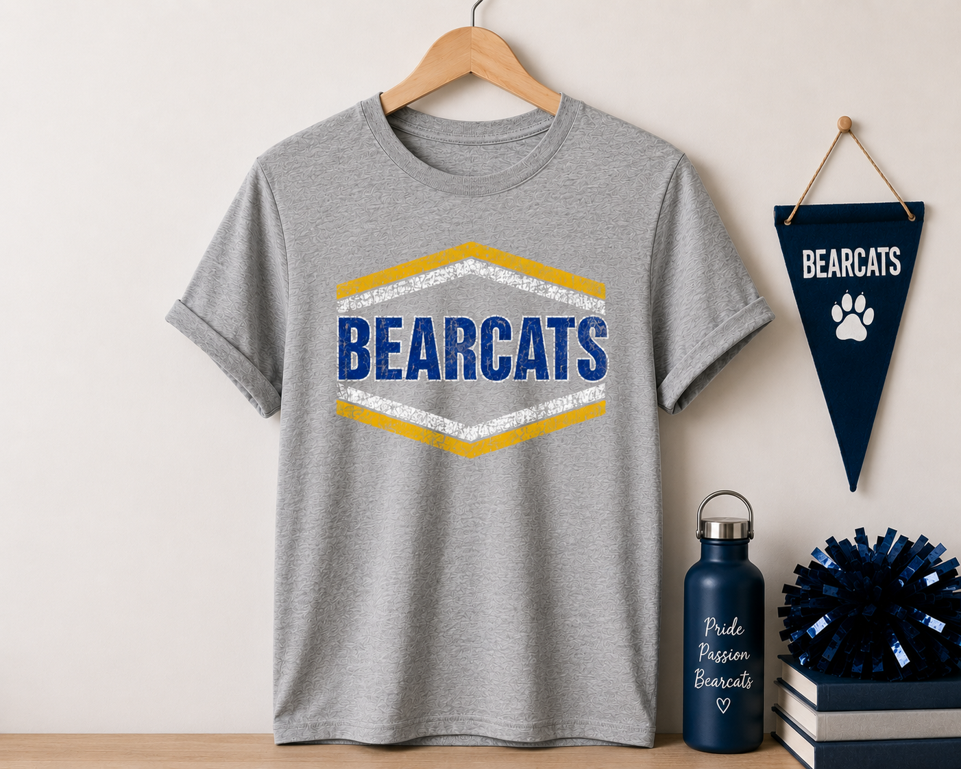 💙💛 Vintage Bearcats Spirit Tee