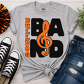 Bulldog Band Treble Clef Graphic Tee – Orange & Black