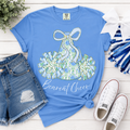Bearcat Cheer Megaphone Tee | Preppy Blue Cheer Spirit S