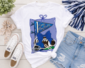 Game Day Ready Football Bow Tee | Preppy Blue Football Spirit Shirt