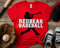 Redbear Baseball Distressed Graphic Tee | Youth & Adult Spirit Shirt