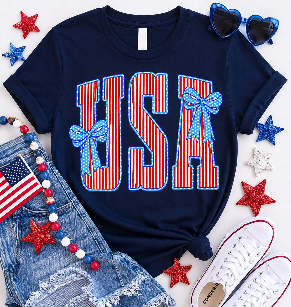 🇺🇸 All American Bow USA Tee 🎀