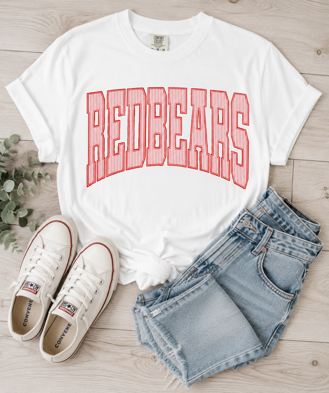 Redbears Pinstripe Spirit Tee