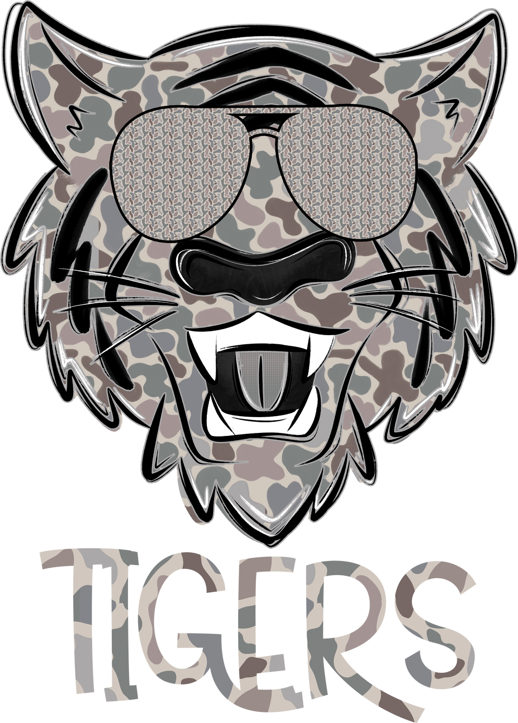 Camo Mascot Collection | Custom School Spirit Tee