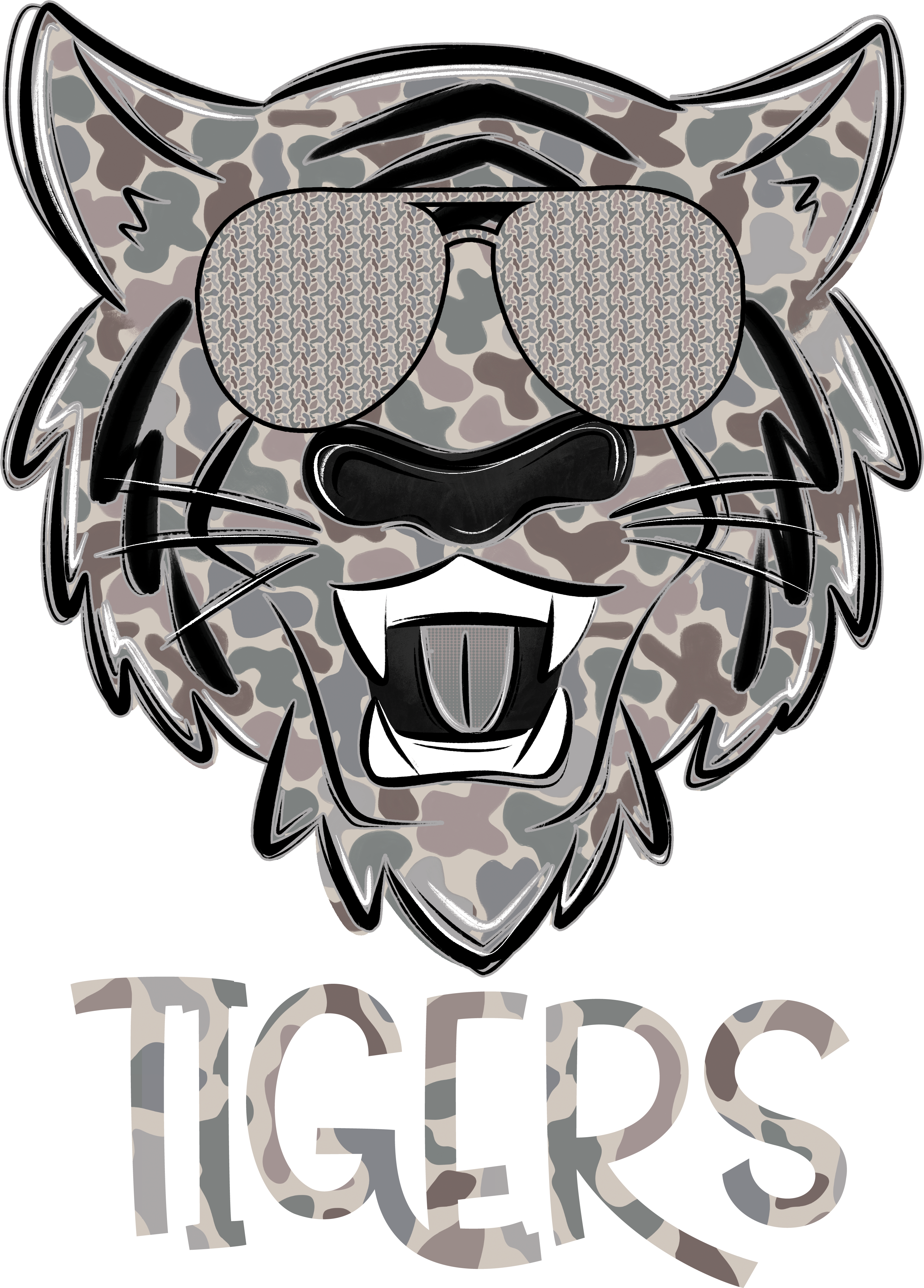 Camo Mascot Collection | Custom School Spirit Tee