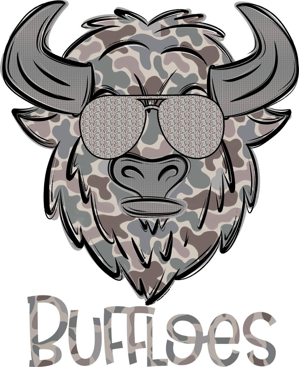 Camo Mascot Collection | Custom School Spirit Tee