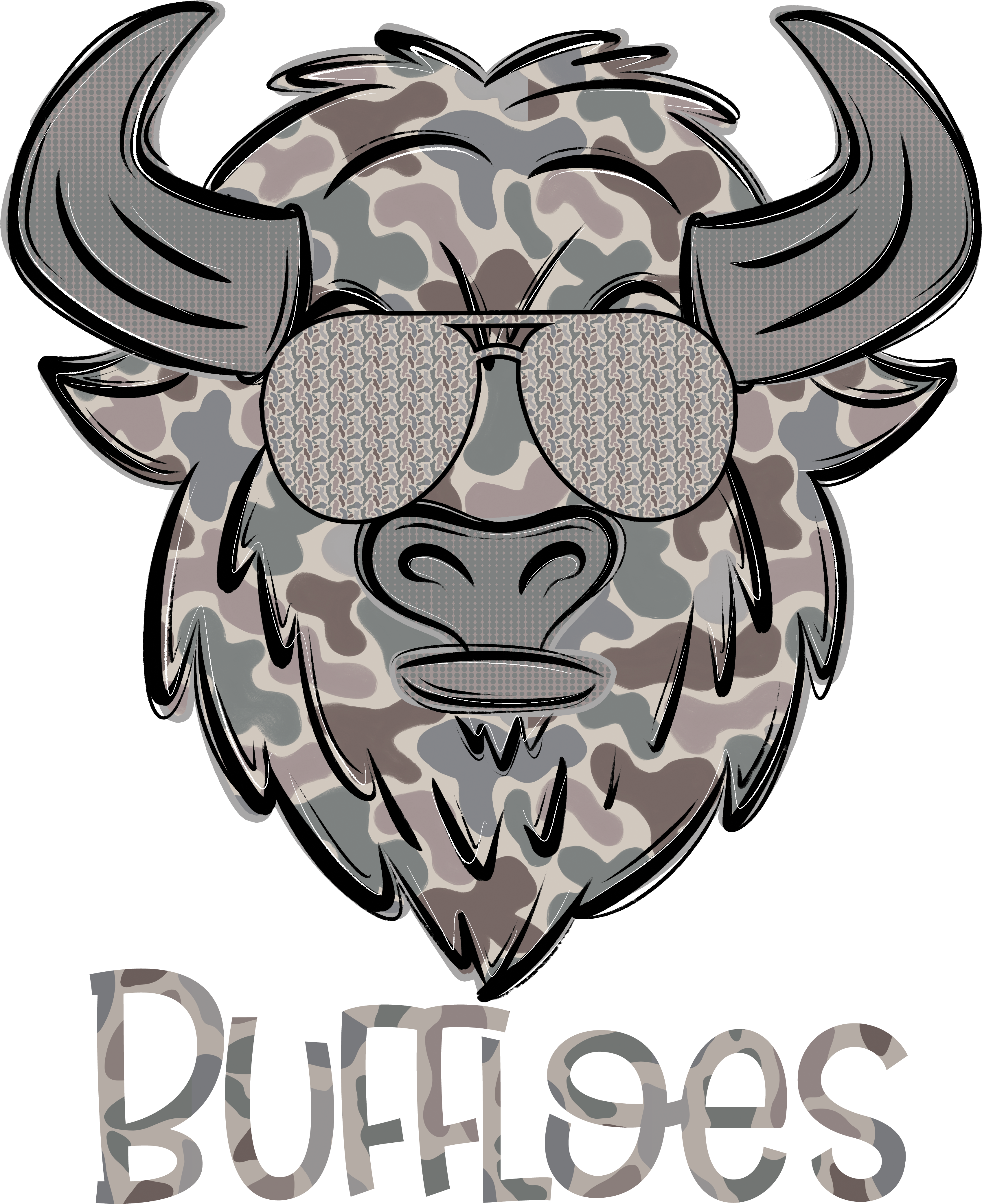Camo Mascot Collection | Custom School Spirit Tee