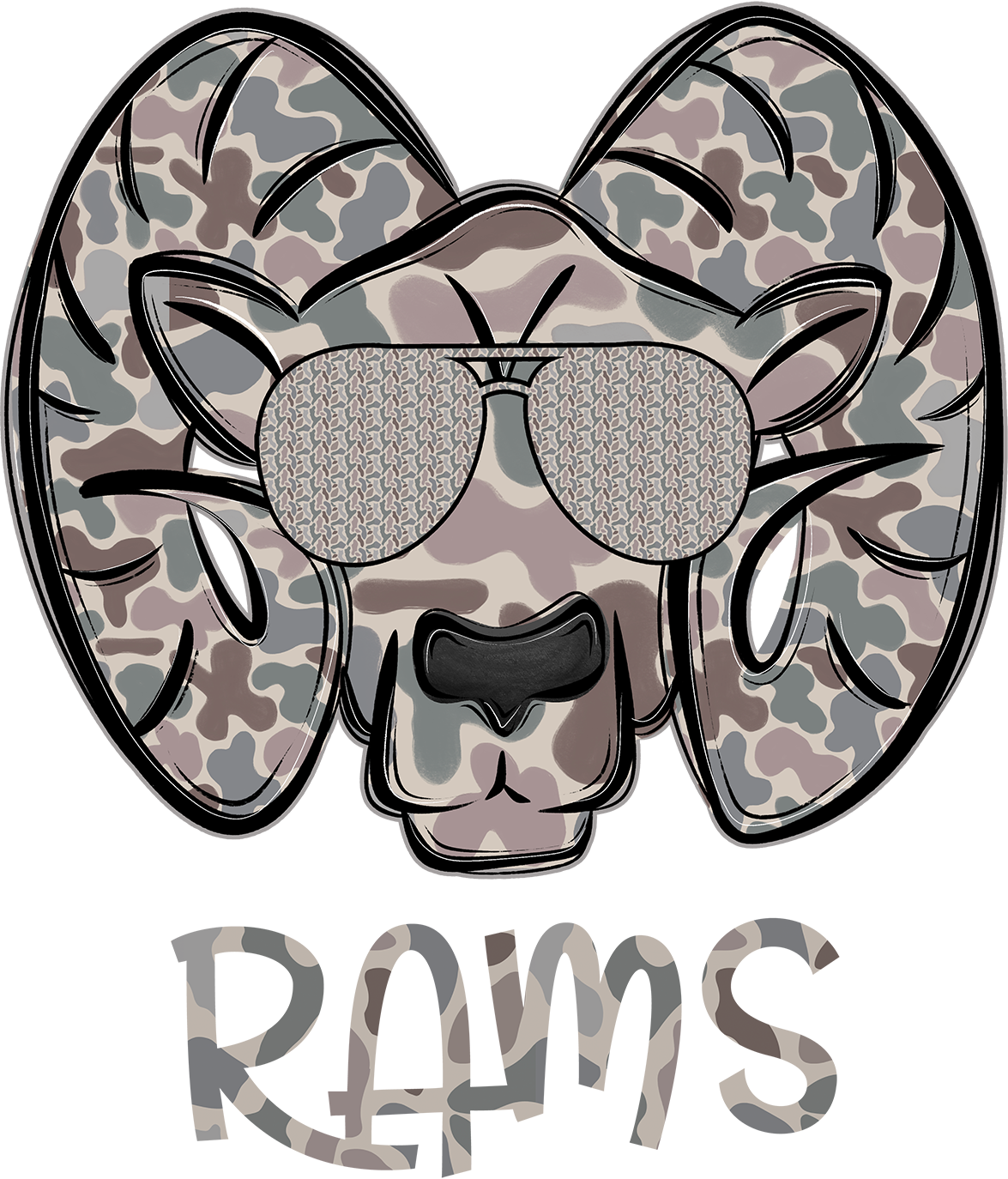 Camo Mascot Collection | Custom School Spirit Tee