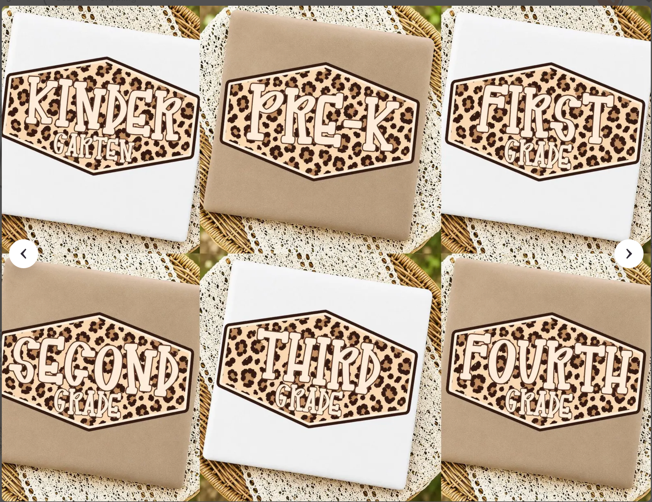 Leopard Back to School Grade Level Shirt | Pre-K Through 6th Grade Teacher & Student Tee