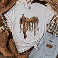 Tooled Saddle Western Tee