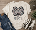 Rams Camo Sunglasses Spirit Tee | Neutral School Pride Graphic Shirt