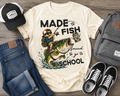Made to Fish, Forced to Go to School Tee | Youth Back-to-School Fishing Shirt
