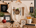 Leopard Teacher Tools Graphic Tee | Oatmeal School Shirt