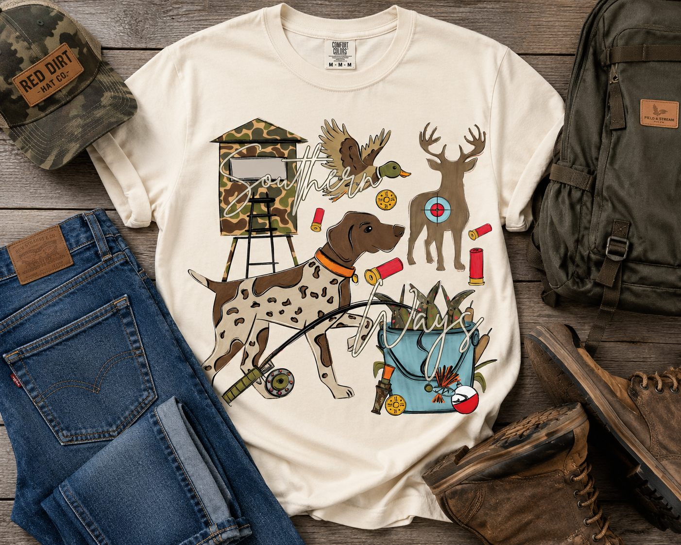 Southern Ways Hunting & Fishing Tee | Outdoor Lifestyle Graphic Shirt